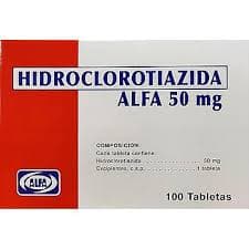 hidroclorotiazida alfa 50 mg