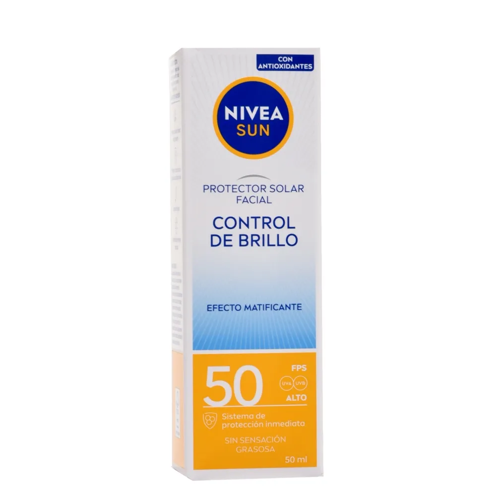 NIVEA SUN PROTECTOR SOLAR FACIAL CONTROL BRILLO