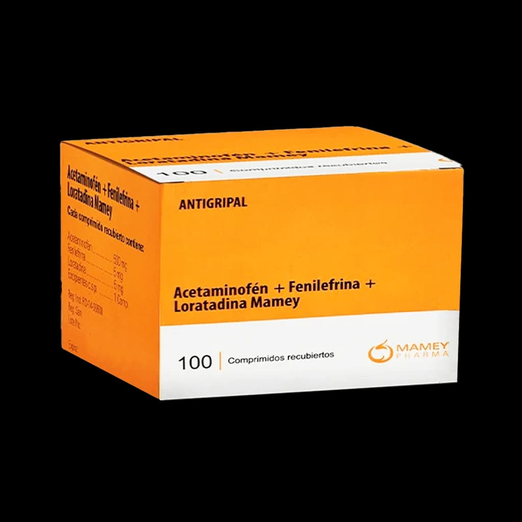 ACETAMINOFEN, FENILEFRINA, LORATADINA 500,5,5