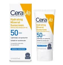 CERAVE HYDRATING MINERANL SUNCREEN 50