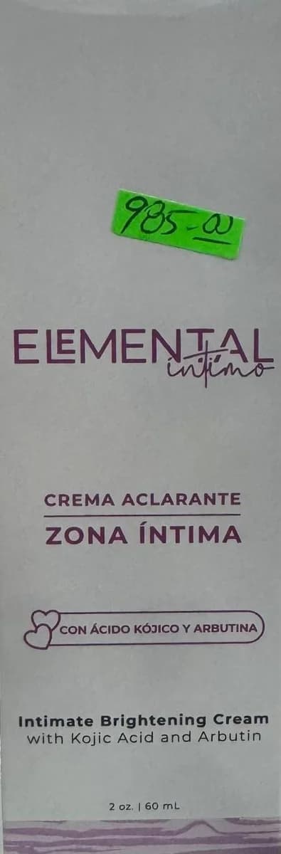 ELEMENTAL CREMA ACLARANTE ZONA INTIMA