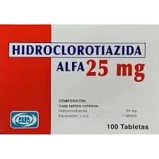 HIDROCLOROTIAZIDA ALFA 25 MG