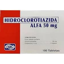 HIDROCLOROTIAZIDA ALFA 50 MG